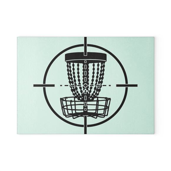 Disc Golf Basket Bullseye Glass Cutting Board Discgolf Discgolfer Gift - Picture 5 of 8